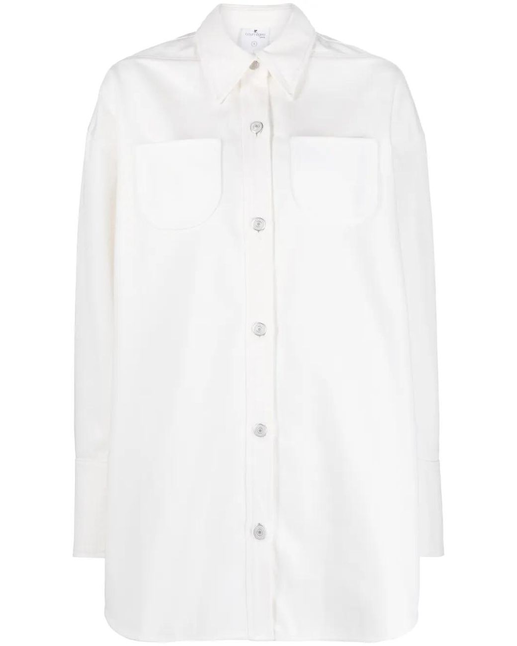 Courreges White Mega Dry Denim Shirt
