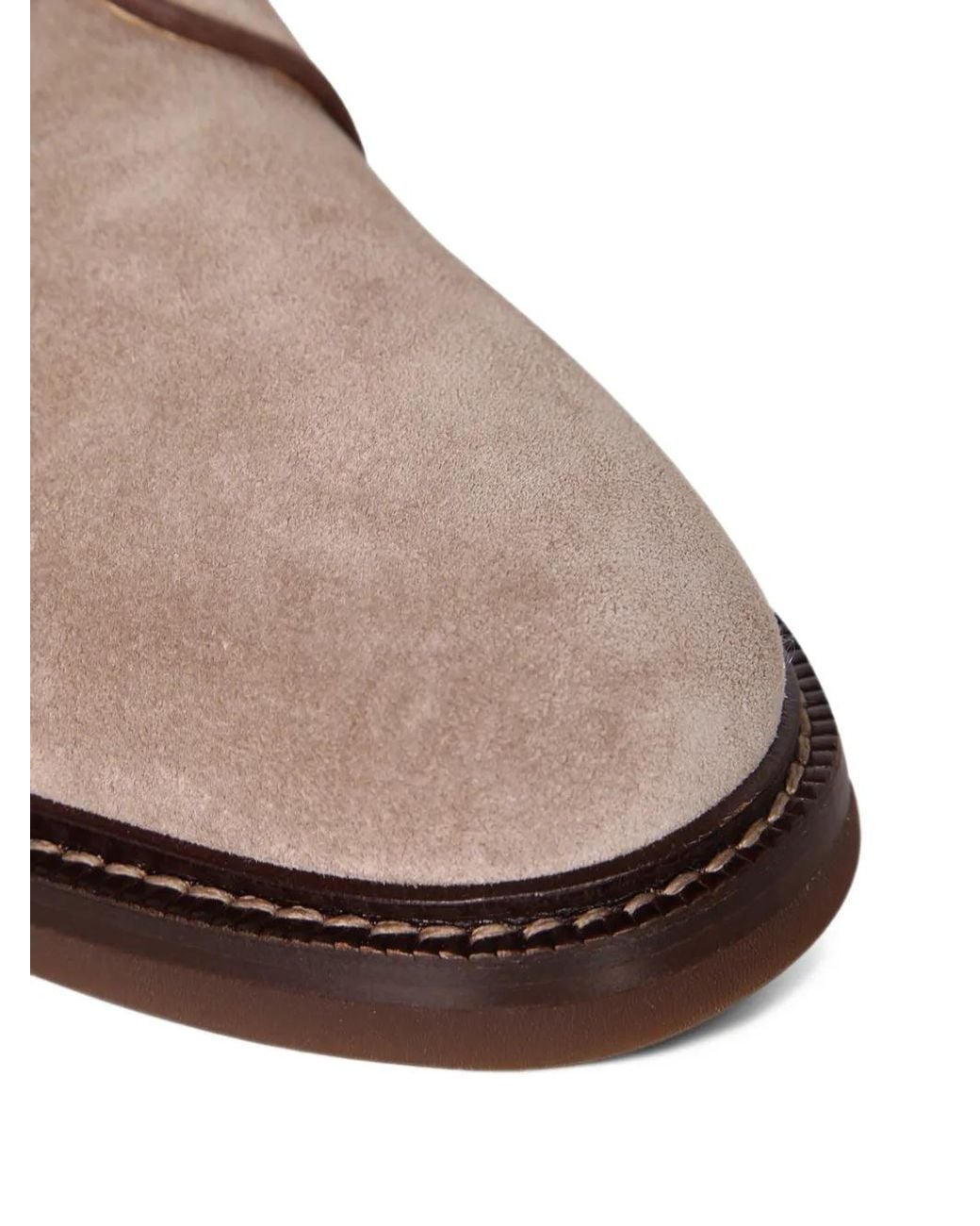 Brunello Cucinelli Pink Lace-Up Leather Shoes for men