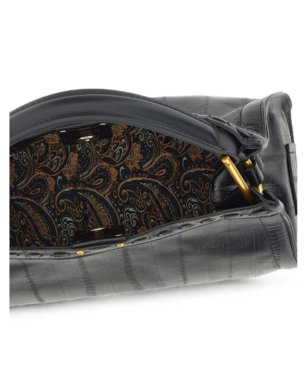 Gianni Chiarini Black Aurora Eel-Print Shoulder Bag