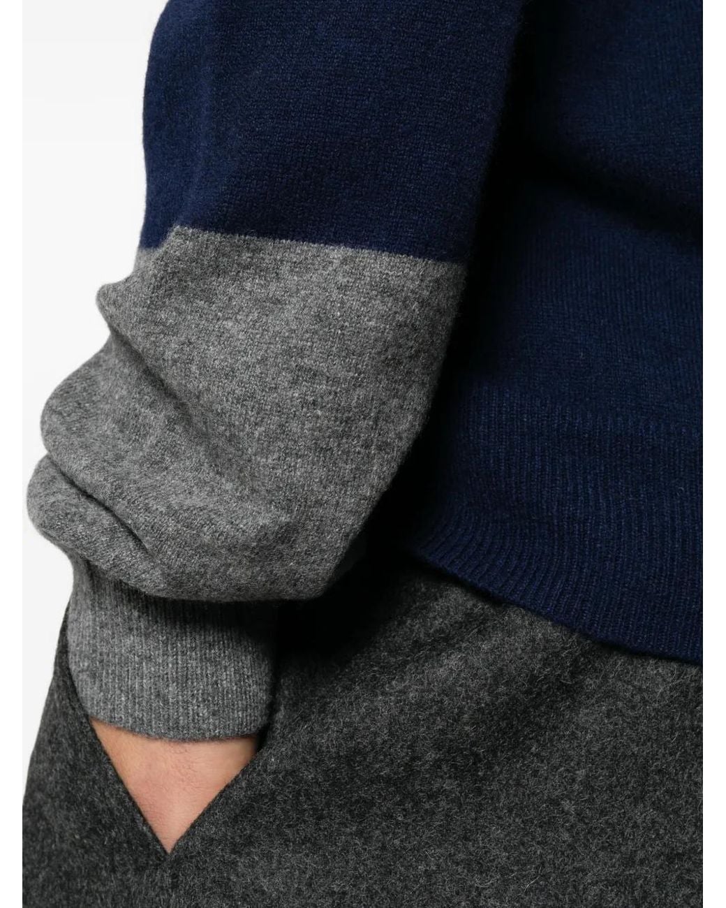 Comme des Garçons Blue Crew-Neck Sweater for men