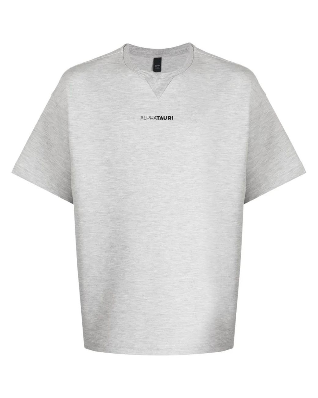 Alpha Tauri White Logo-Print Short-Sleeve T-Shirt for men