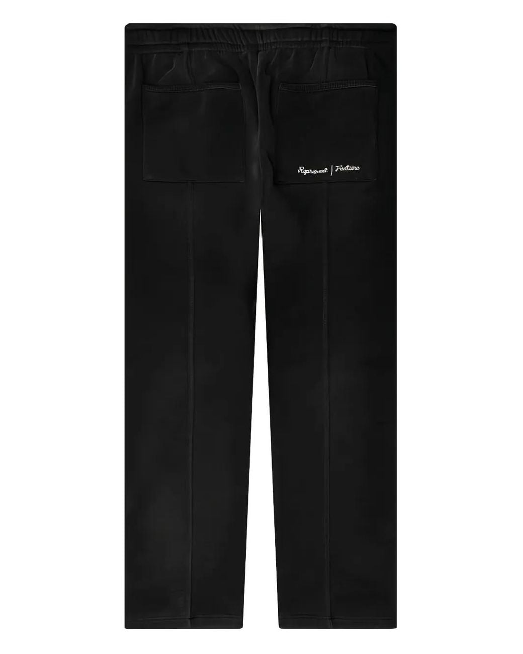 Represent Black Embroidered Sweatpants for men