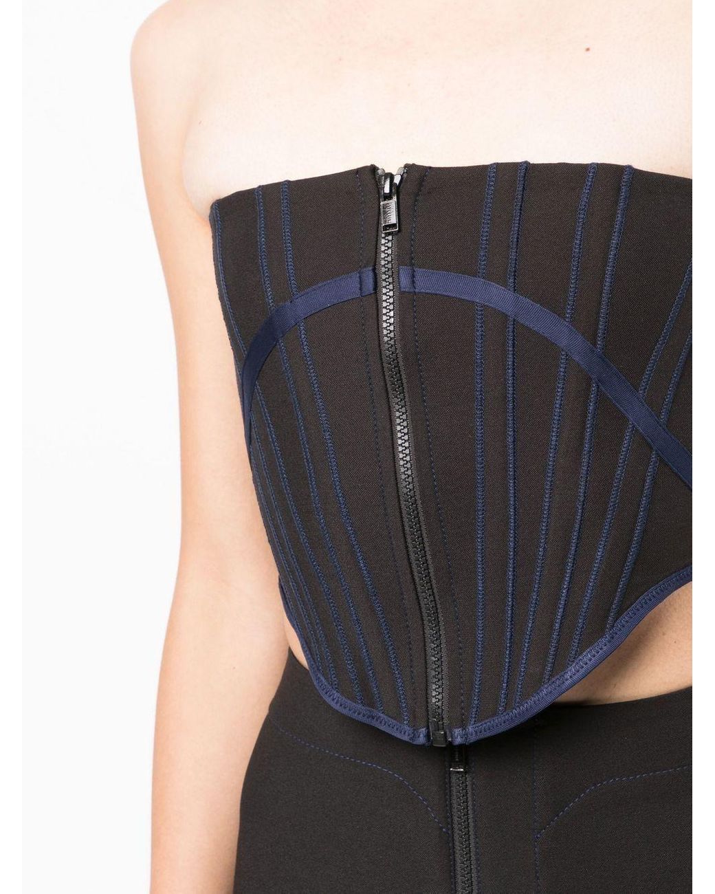 Femme Vêtements Articles de lingerie Bustiers et corsets Corset zippé à empiècements contrastants Dion Lee en coloris Noir 