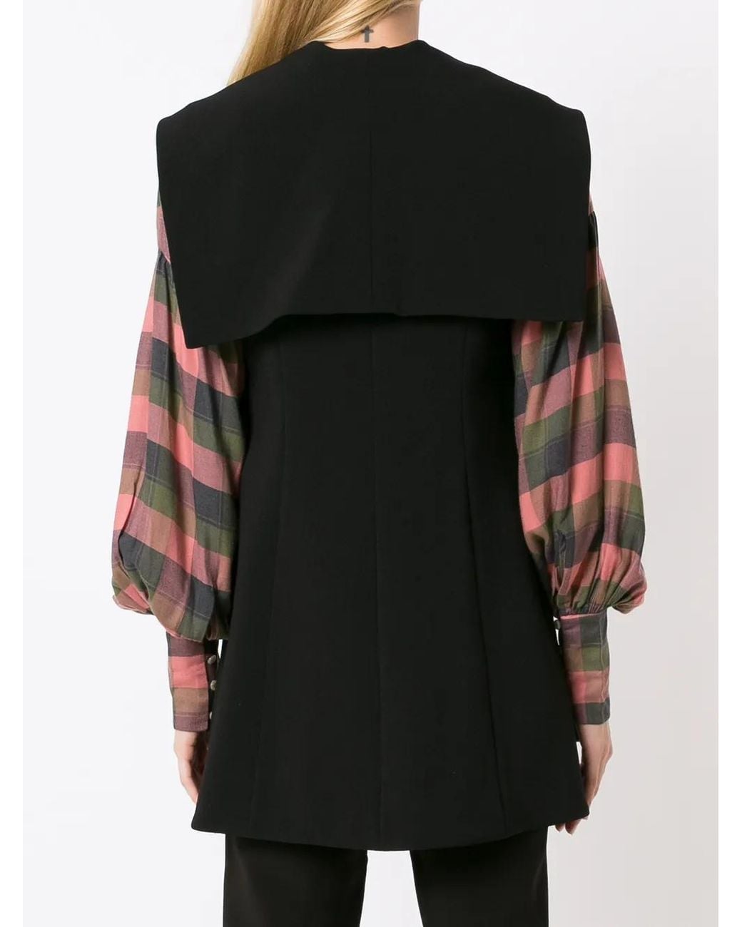 Olympiah Black Sleeveless Double-Breasted Jacket