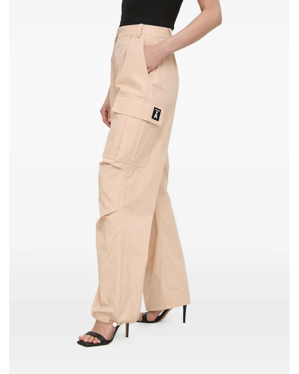 Patrizia Pepe Natural Cargo-Pocket Trousers