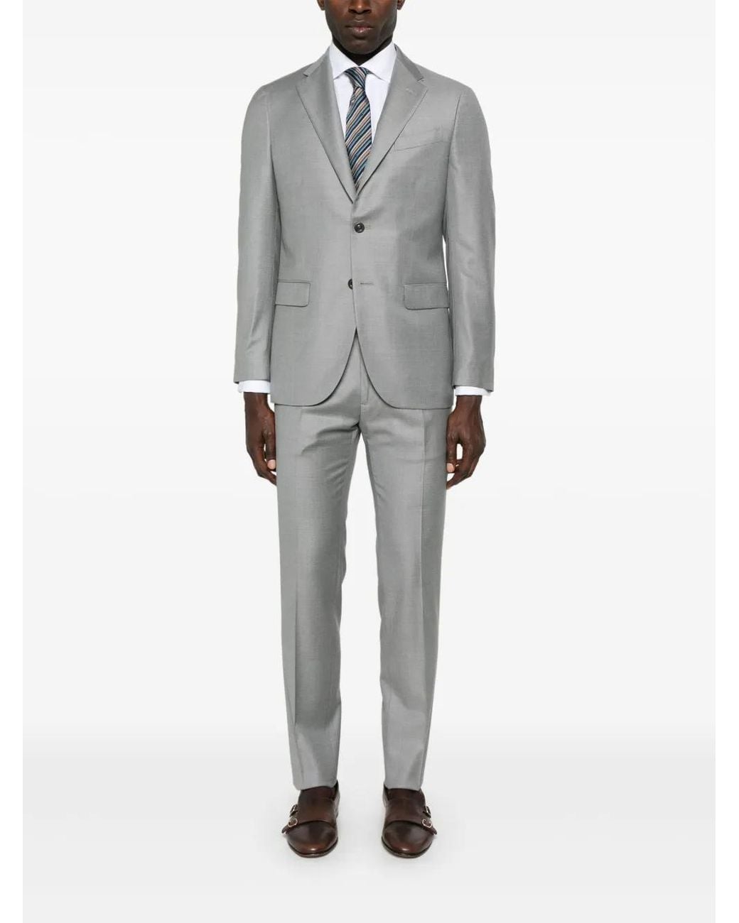 Boglioli Gray Wool Suit for men