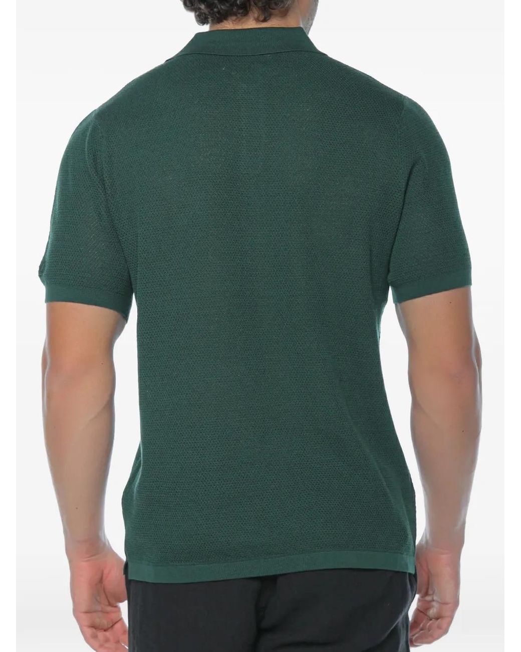 Mc2 Saint Barth Green Sloan Mesh Polo Shirt for men