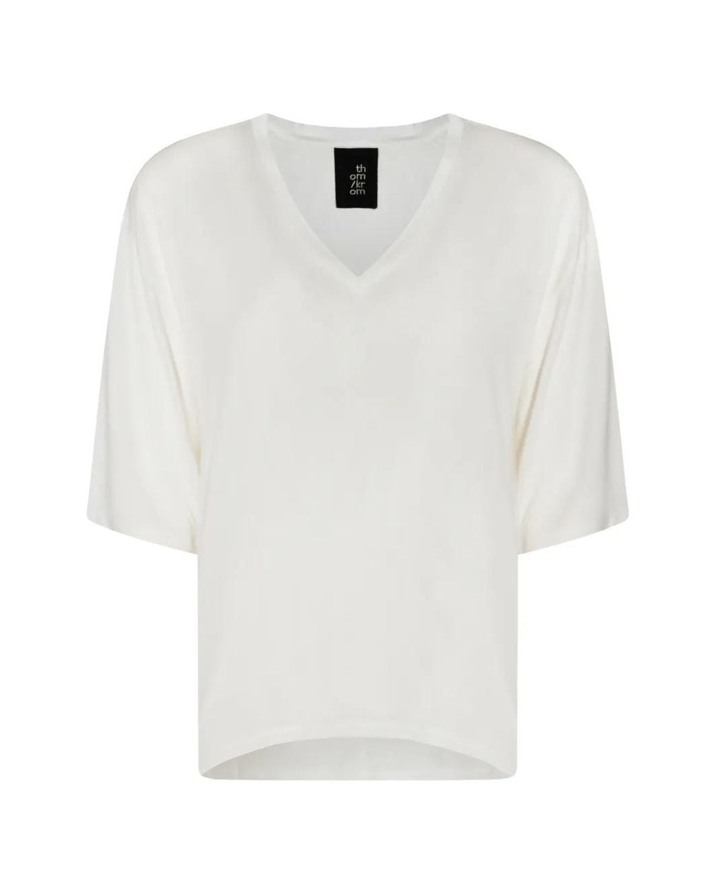 Thom Krom White V-Neck T-Shirt