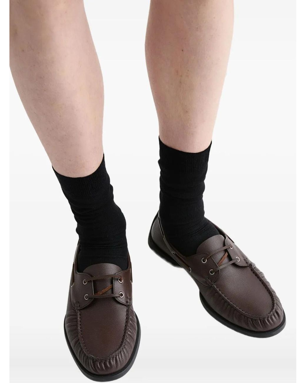 Jil Sander Black Tumbled Leather Loafers for men