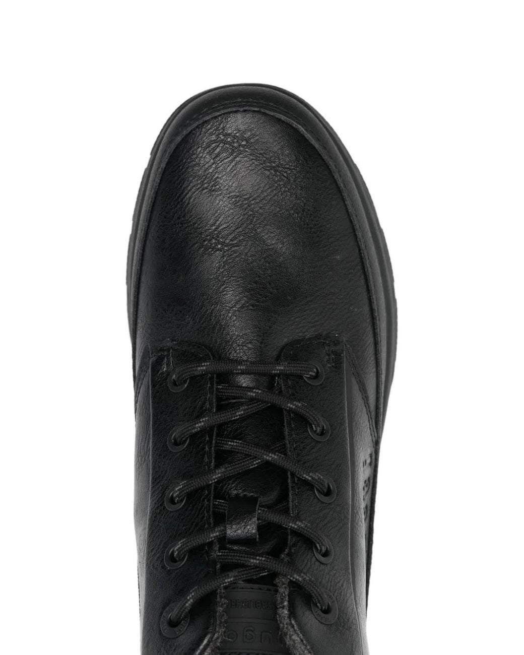 Bugatti Black Embossed Lace-Up Booties for men