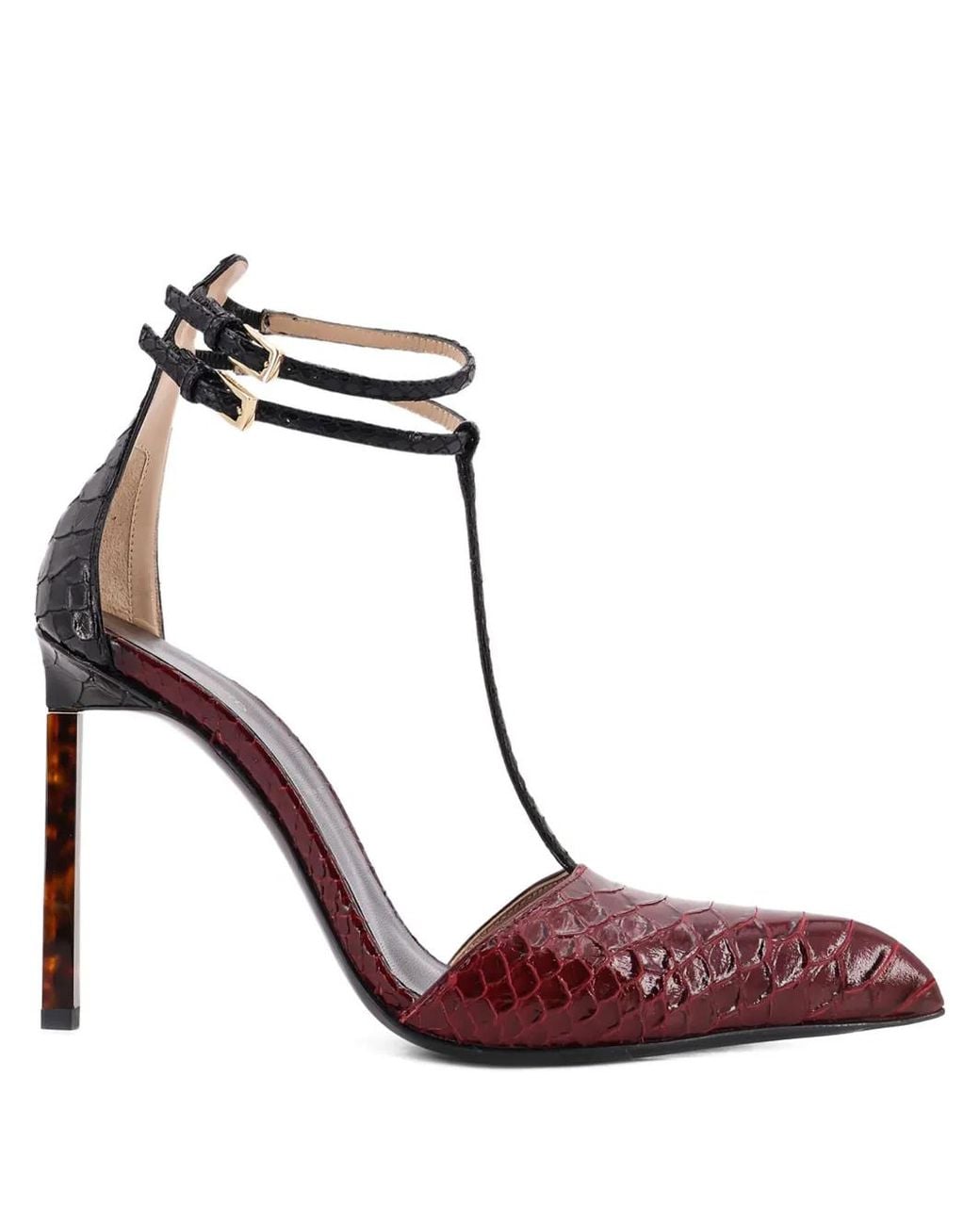 Tom Ford Pink 90Mm Python-Effect Pumps