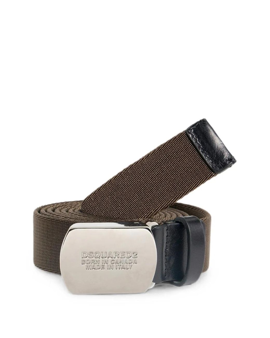 DSquared² White Logo Belt for men