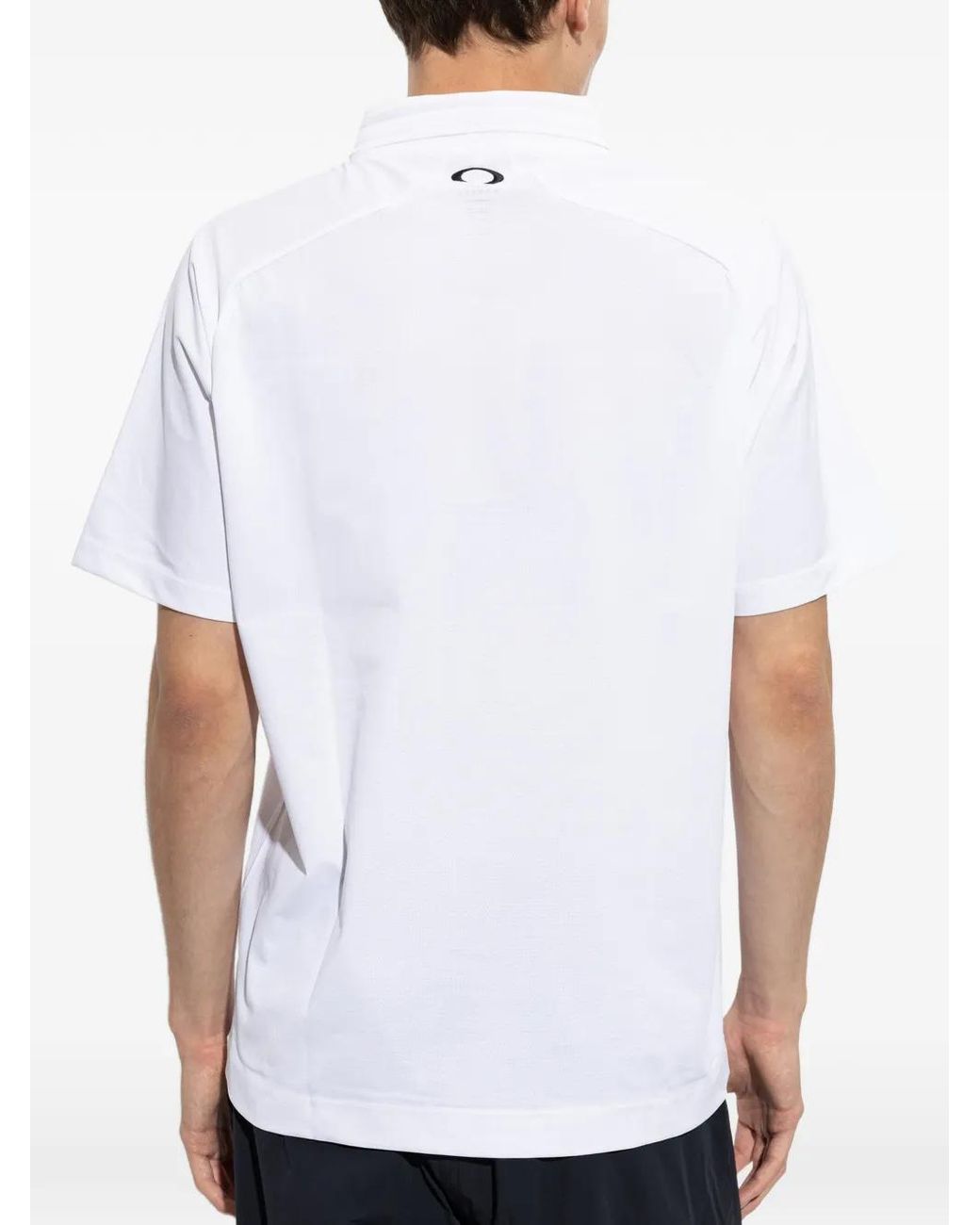 Oakley White T-Shirt À Col Et Logo Brodé for men