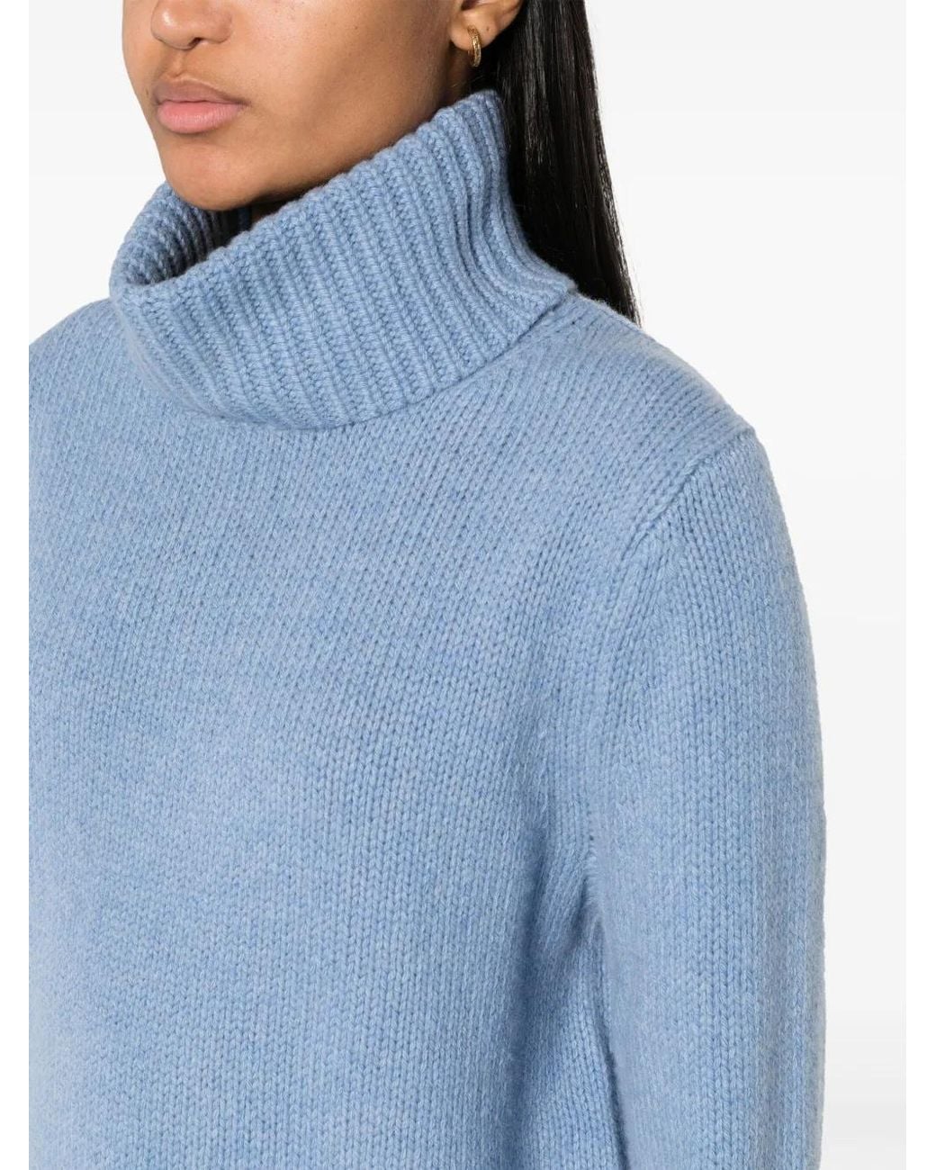 Polo Ralph Lauren Blue Roll-Neck Knitted Jumper