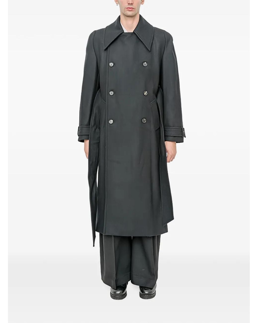 Egonlab Black Structured Raglan Coat for men