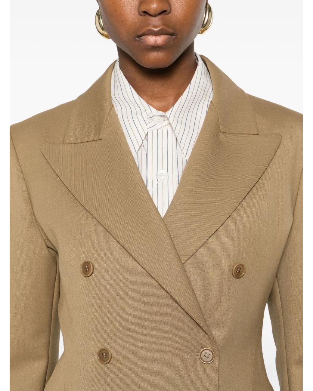 P.A.R.O.S.H. Natural Double-Breasted Blazer