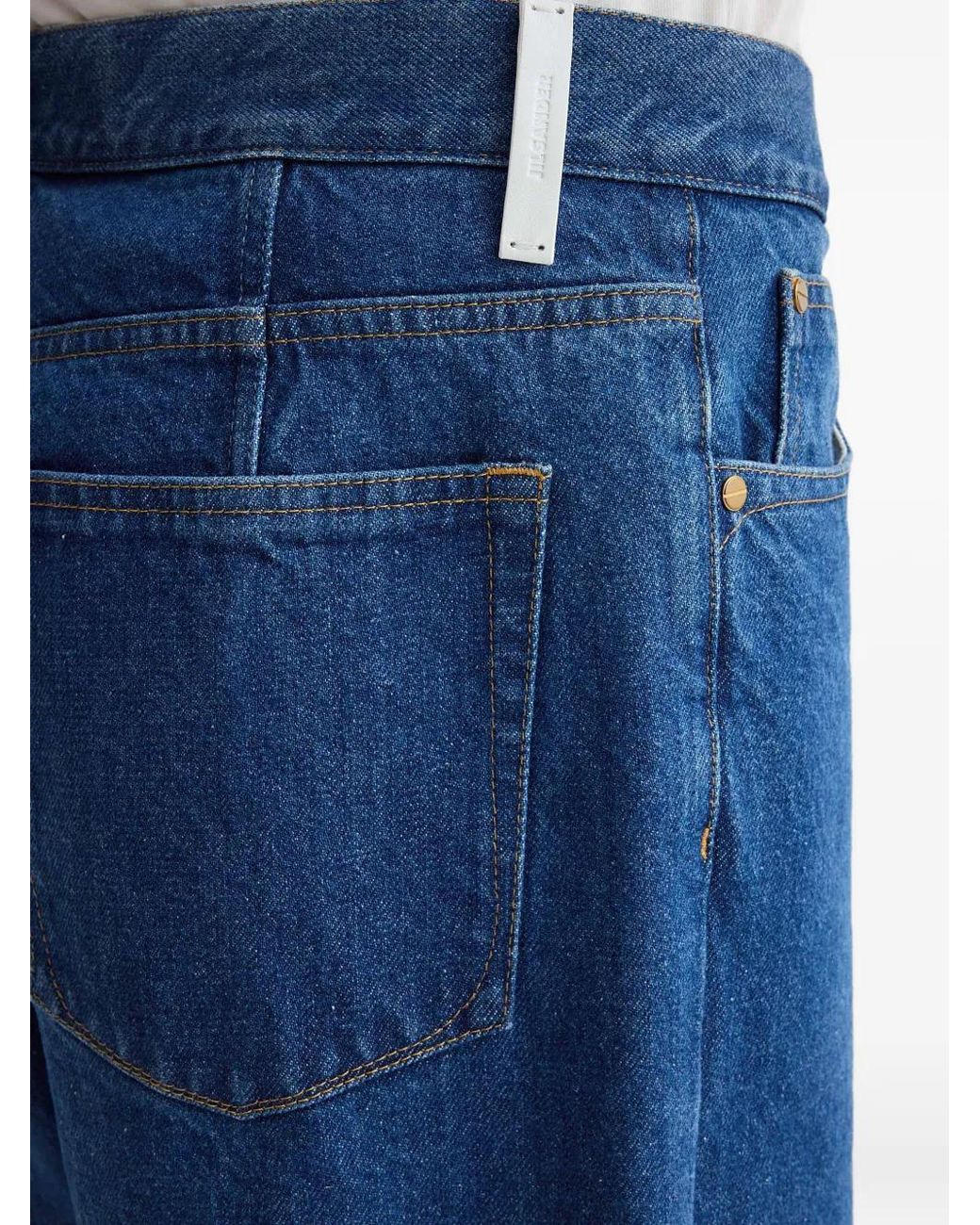 Jil Sander Blue Loose Denim Trousers for men