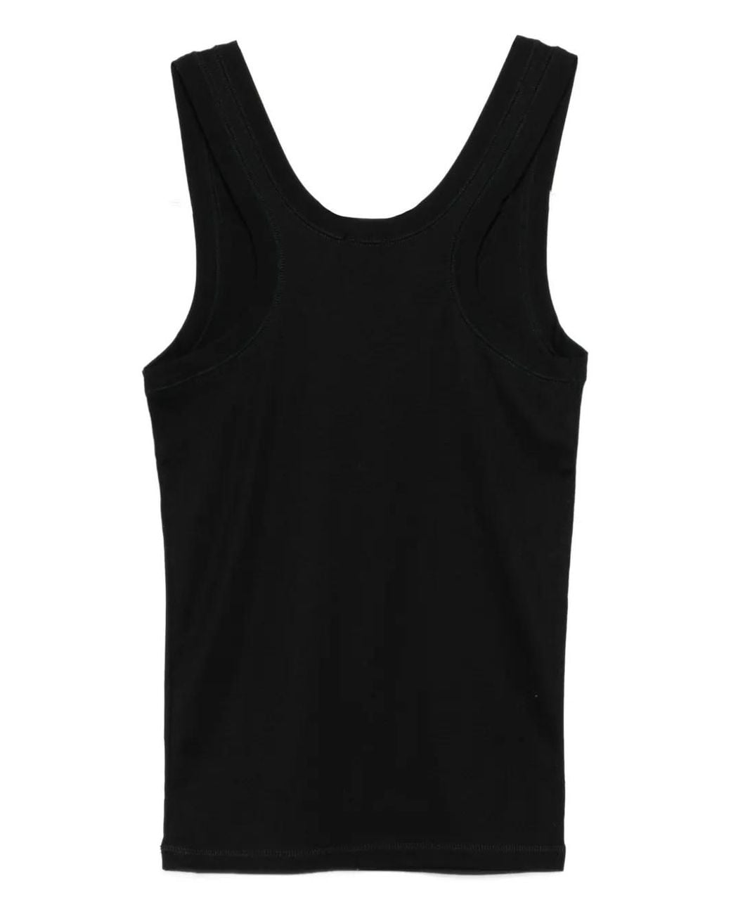 Herskind Black Fine-Ribbed Tank Top