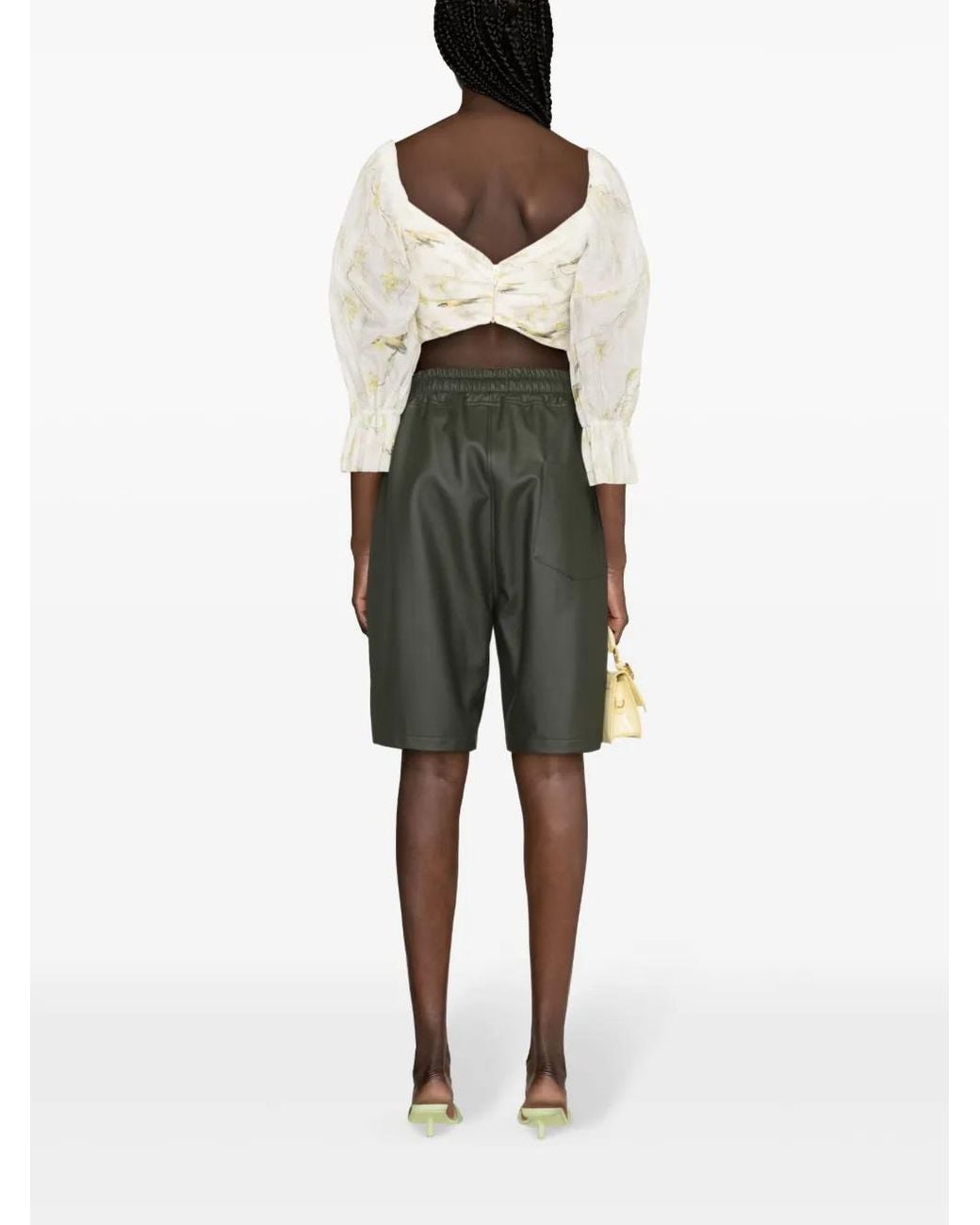 Zimmermann White Pleated Cropped Blouse - Women's - Polyester/cotton