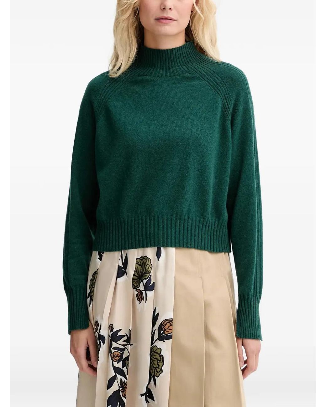 Twinset Green Turtleneck Sweater