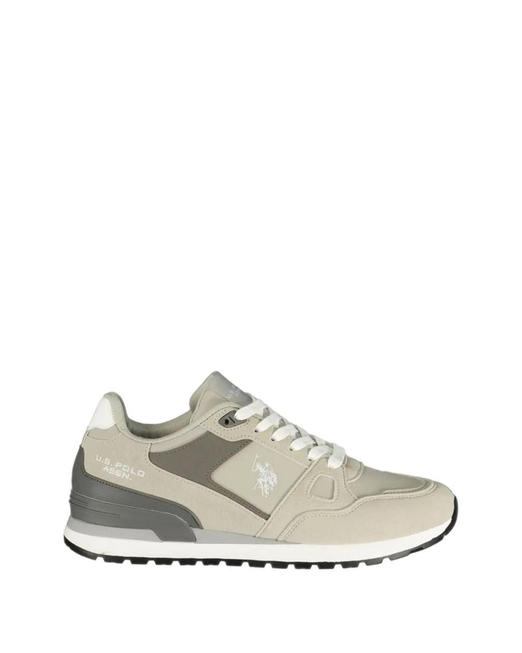 U.S. POLO ASSN. White Logo-Print Panelled Sneakers for men
