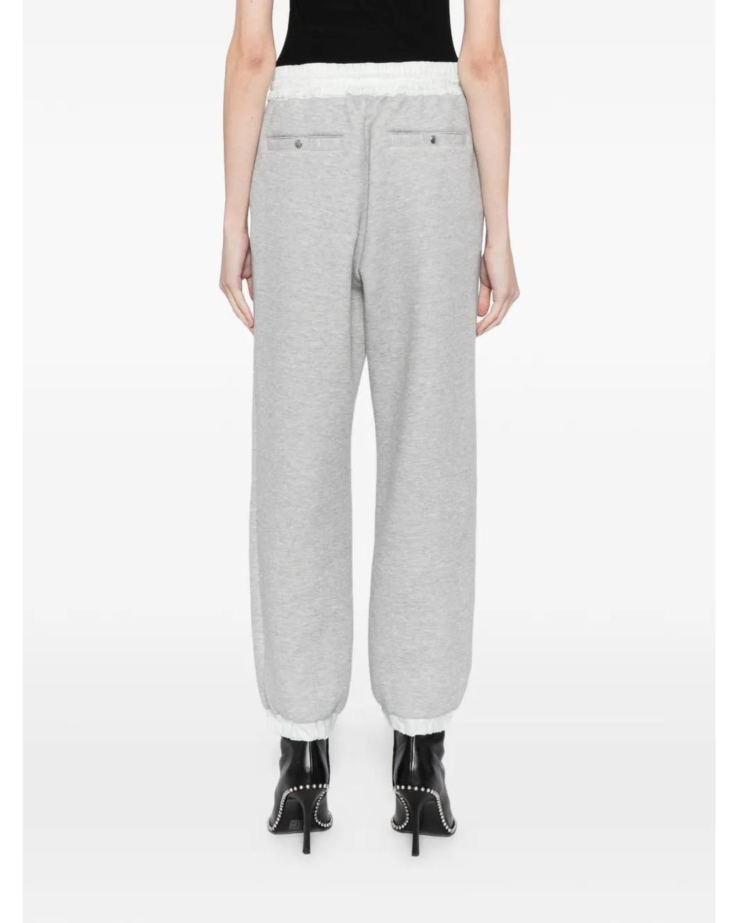 Sacai White Pantalon À Design Colour Block