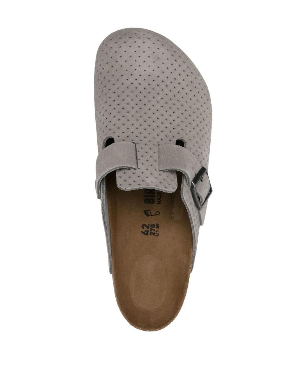 Birkenstock White Boston Suede Sandals for men