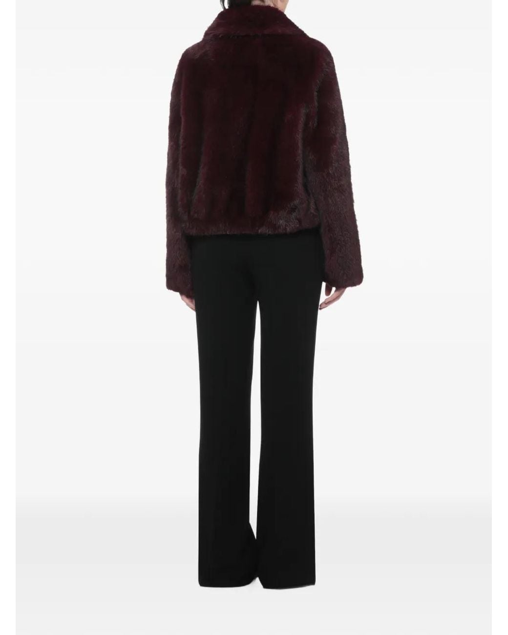 Bully Red Faux-Fur Flap-Pocket Jacket