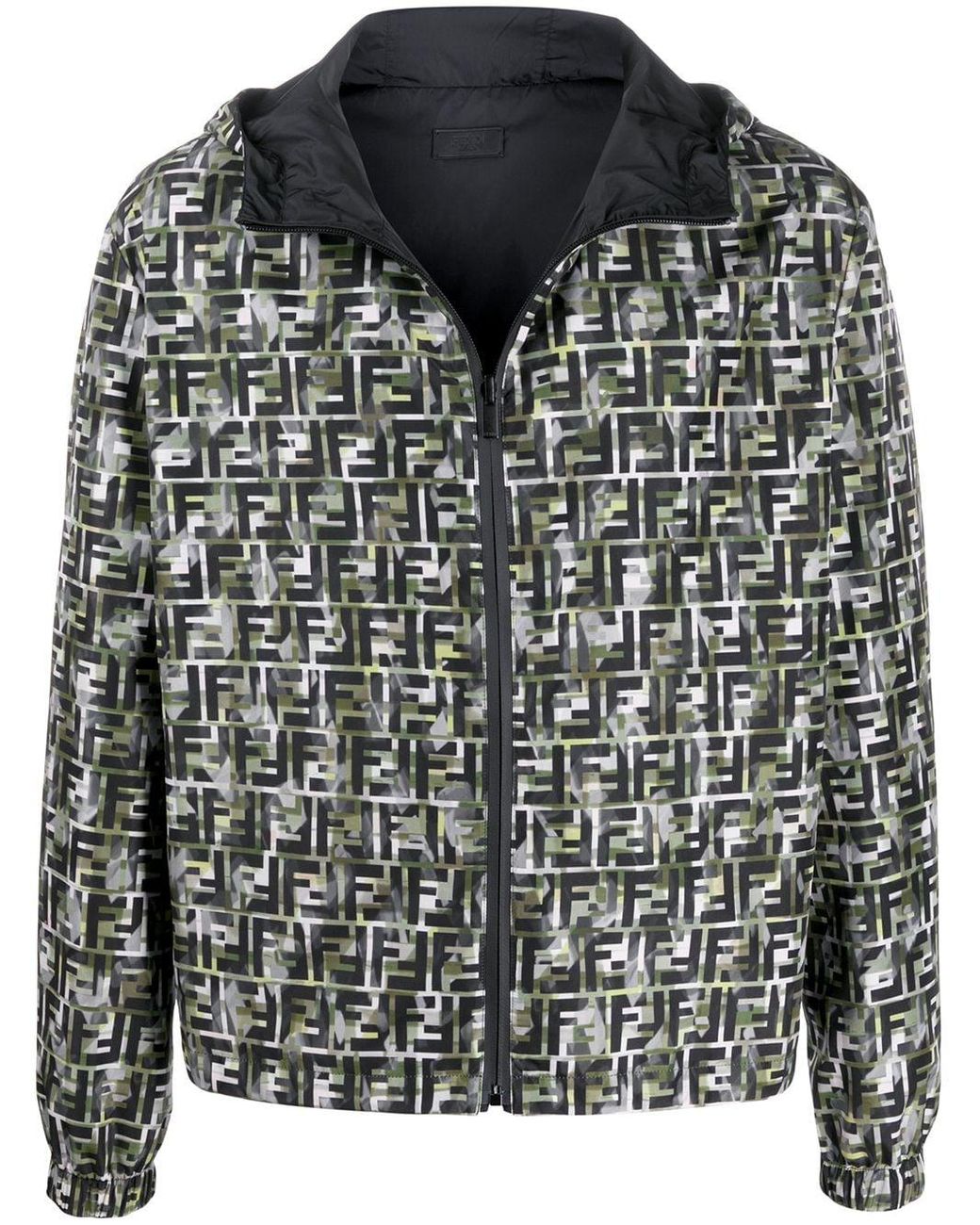 Fendi Ff Reversible Windbreaker in Green for Men | Lyst UK