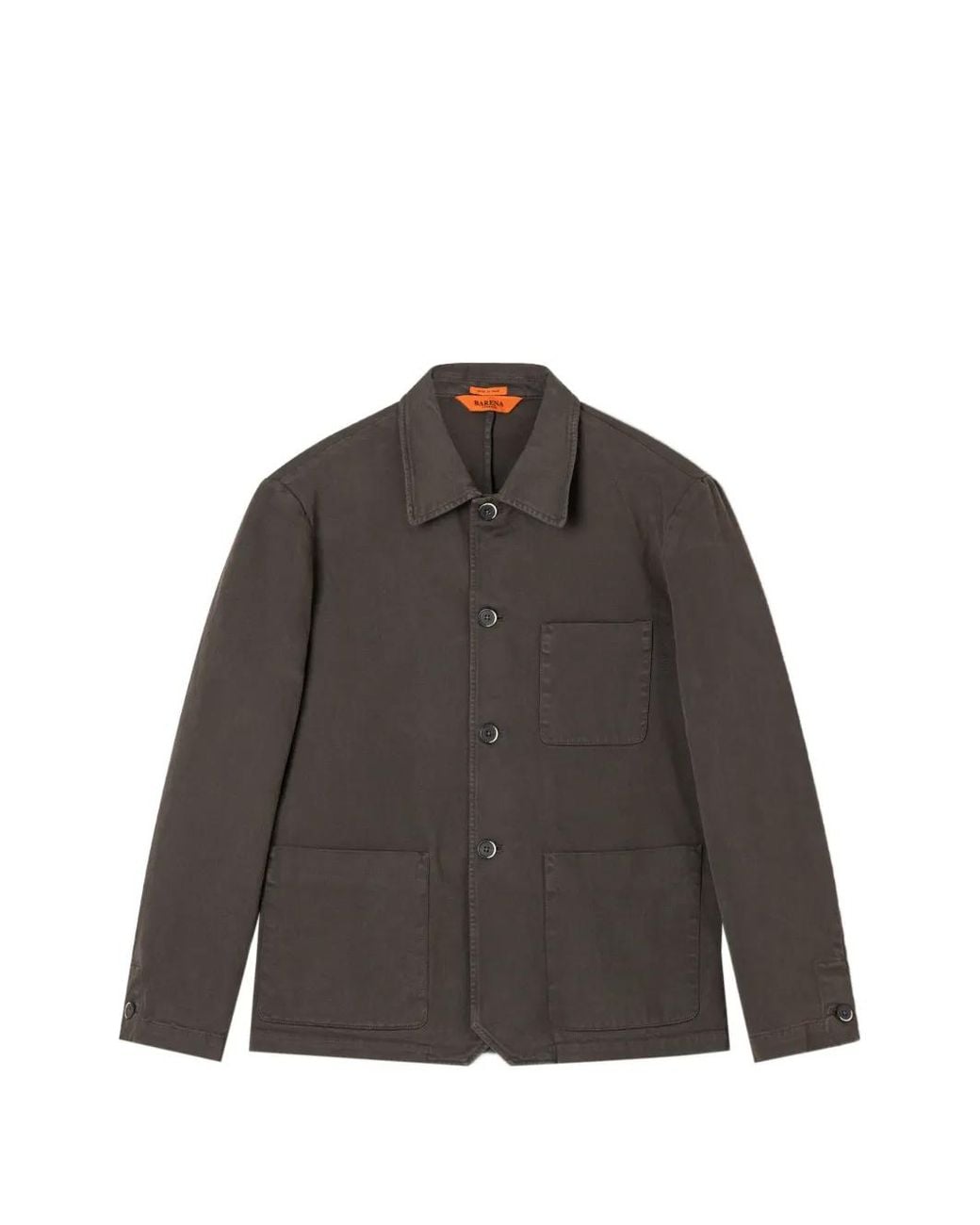 Barena Brown Pocket-Detail Shirt Jacket for men