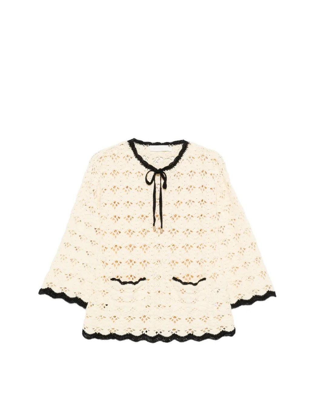 Zimmermann Natural Haut Tunique Aster En Crochet