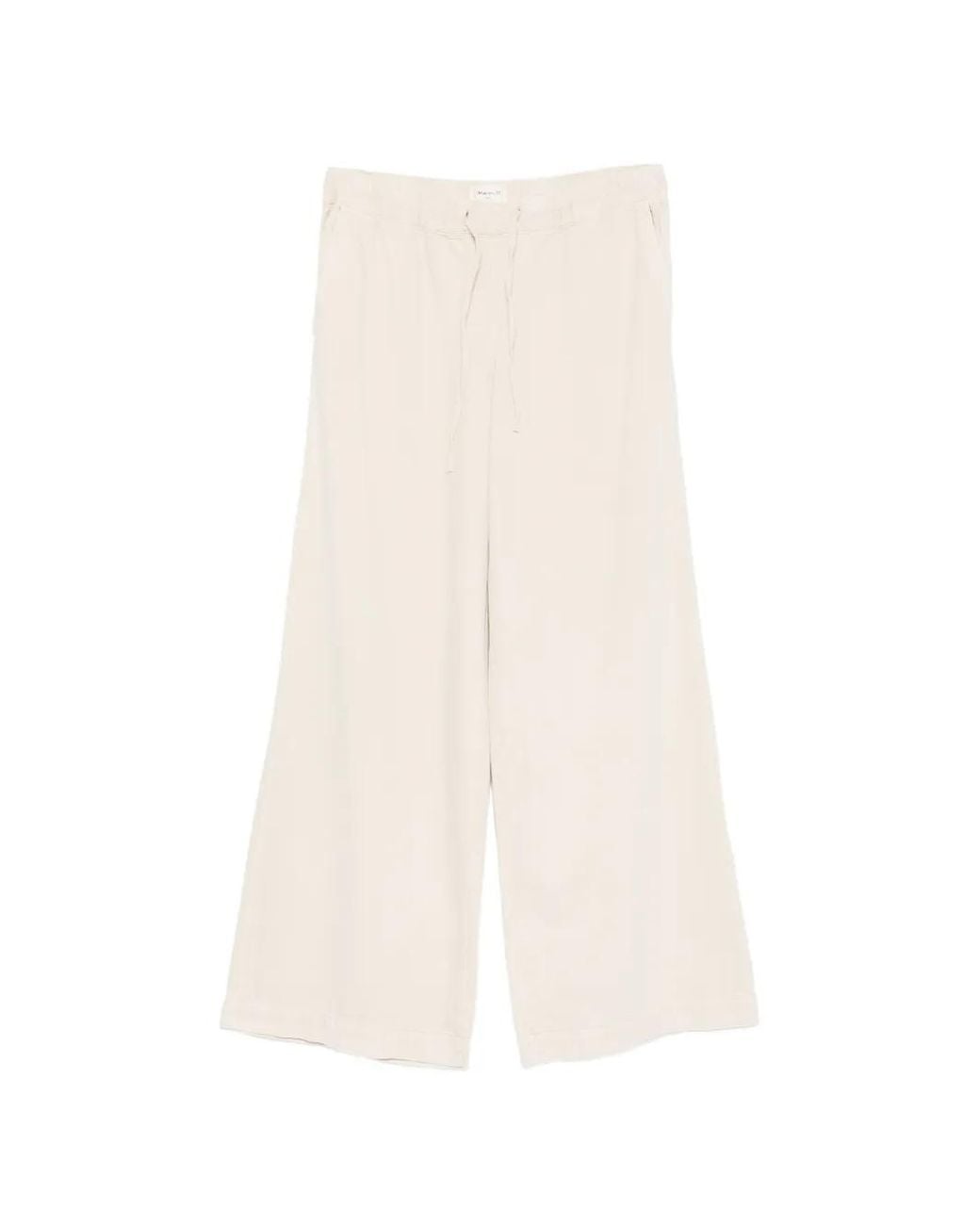 MAISON 123 White Pantalon Malo À Lien De Resserrage