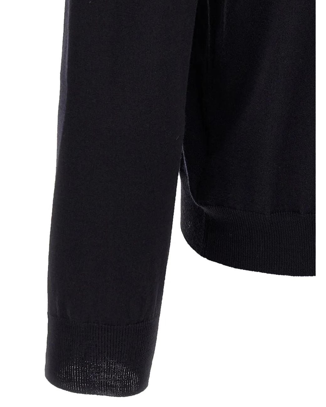 Zanone Blue Turtleneck Cuffed-Sleeve Sweater for men