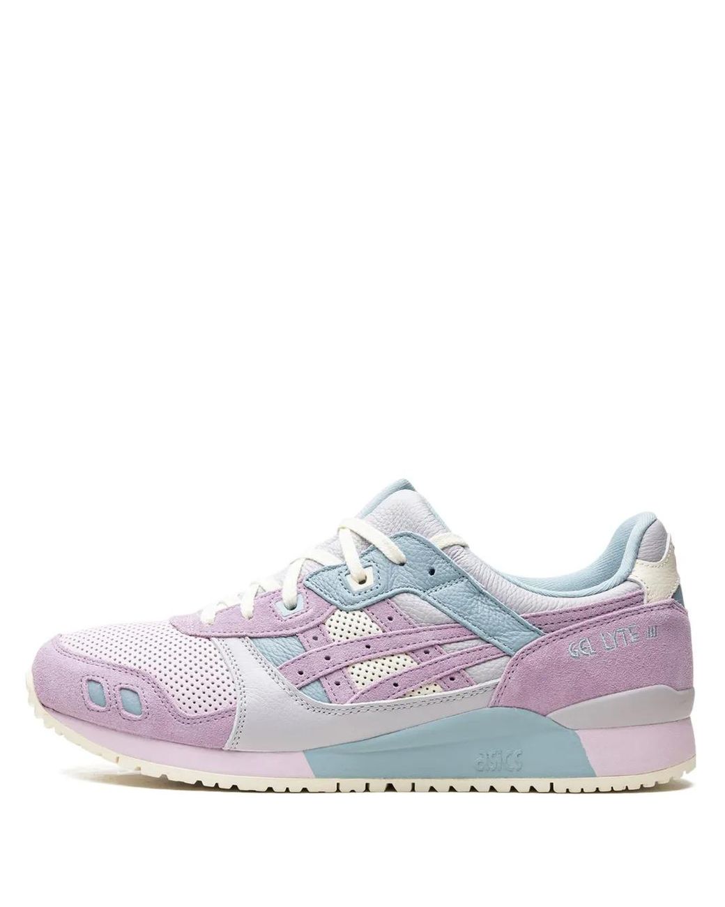 Asics White Colour-Block Lace-Up Sneakers