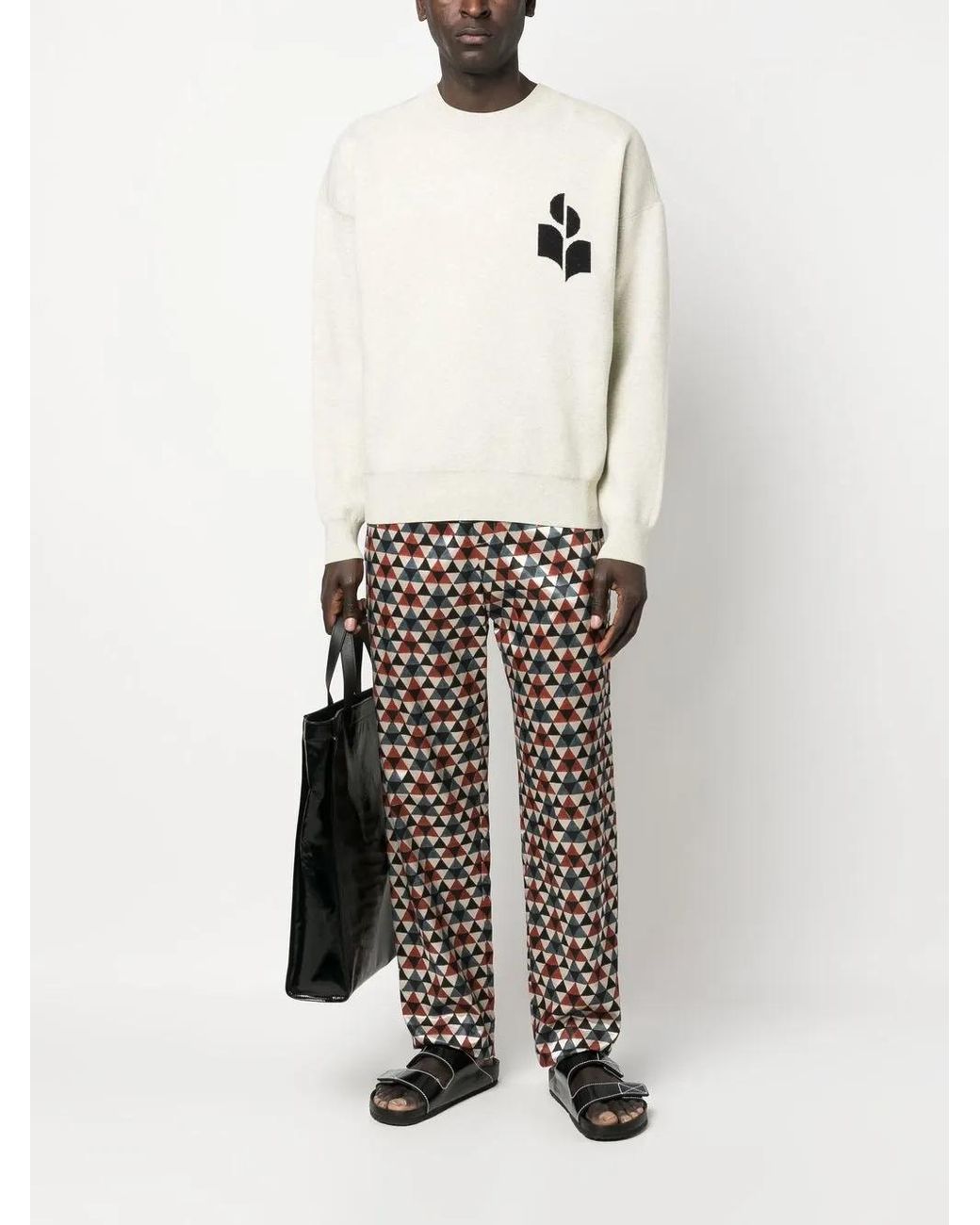 Isabel Marant White Atley Sweater for men