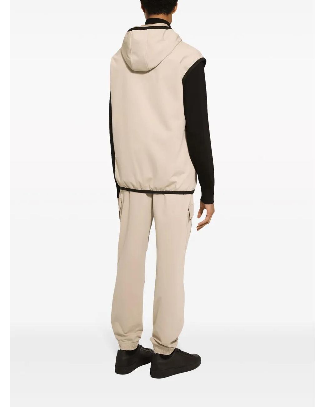 Dolce & Gabbana Natural Logo-Patch Drawstring Track Pants for men