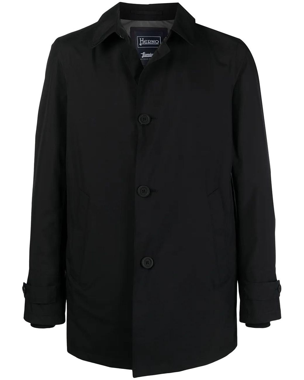 Herno Black Button-Up Shirt Jacket for men