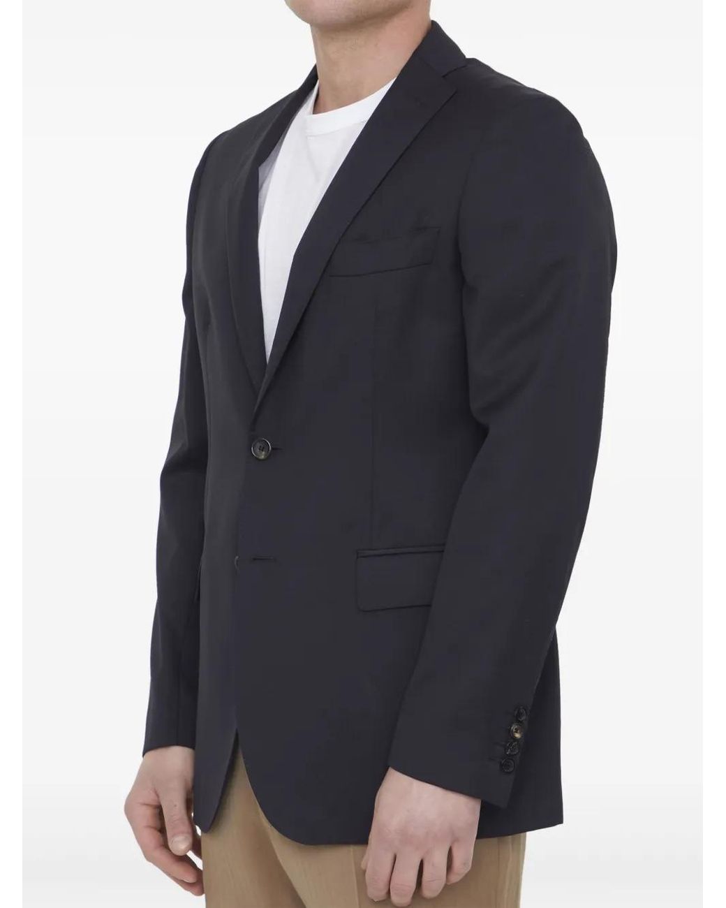 Tonello Blue Wool Blazer for men