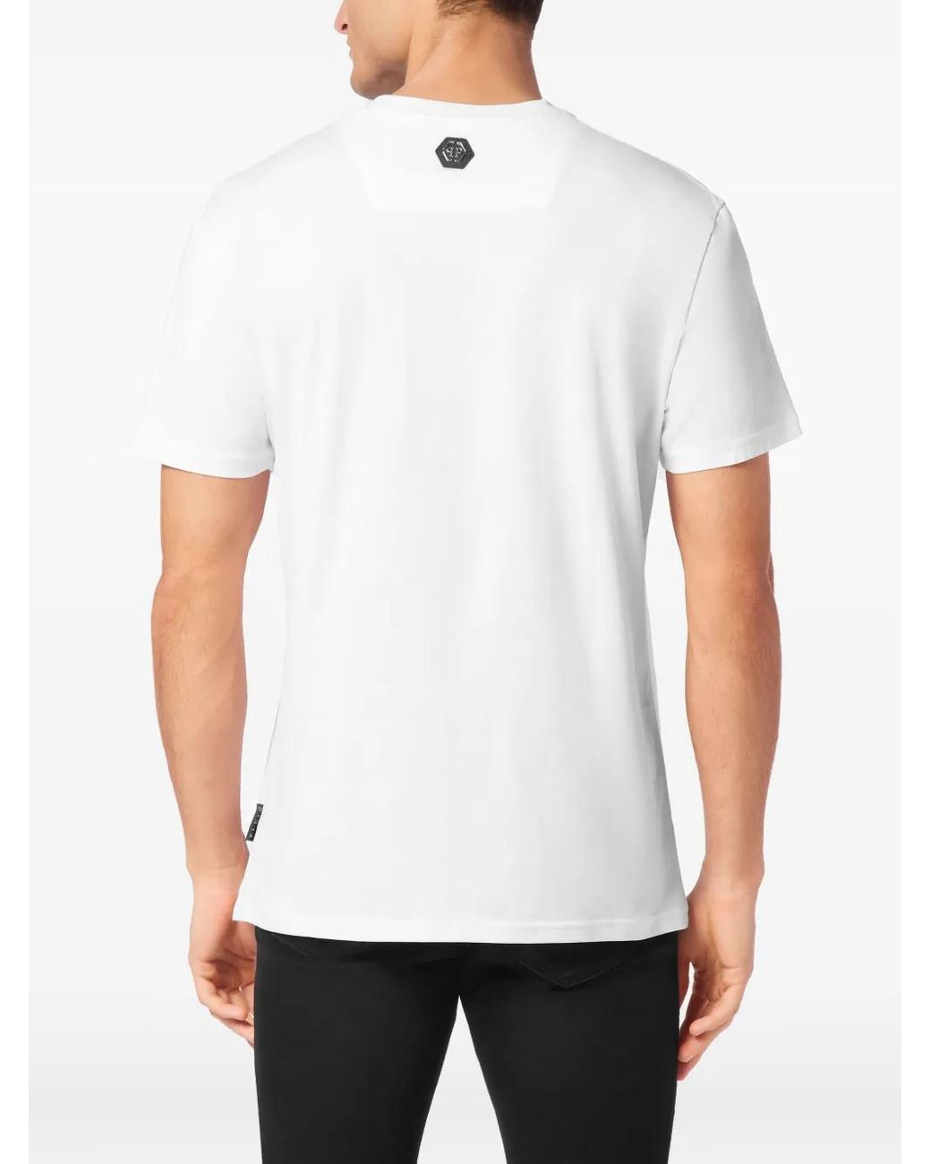 Philipp Plein White Cote D Azur Stones T-Shirt for men