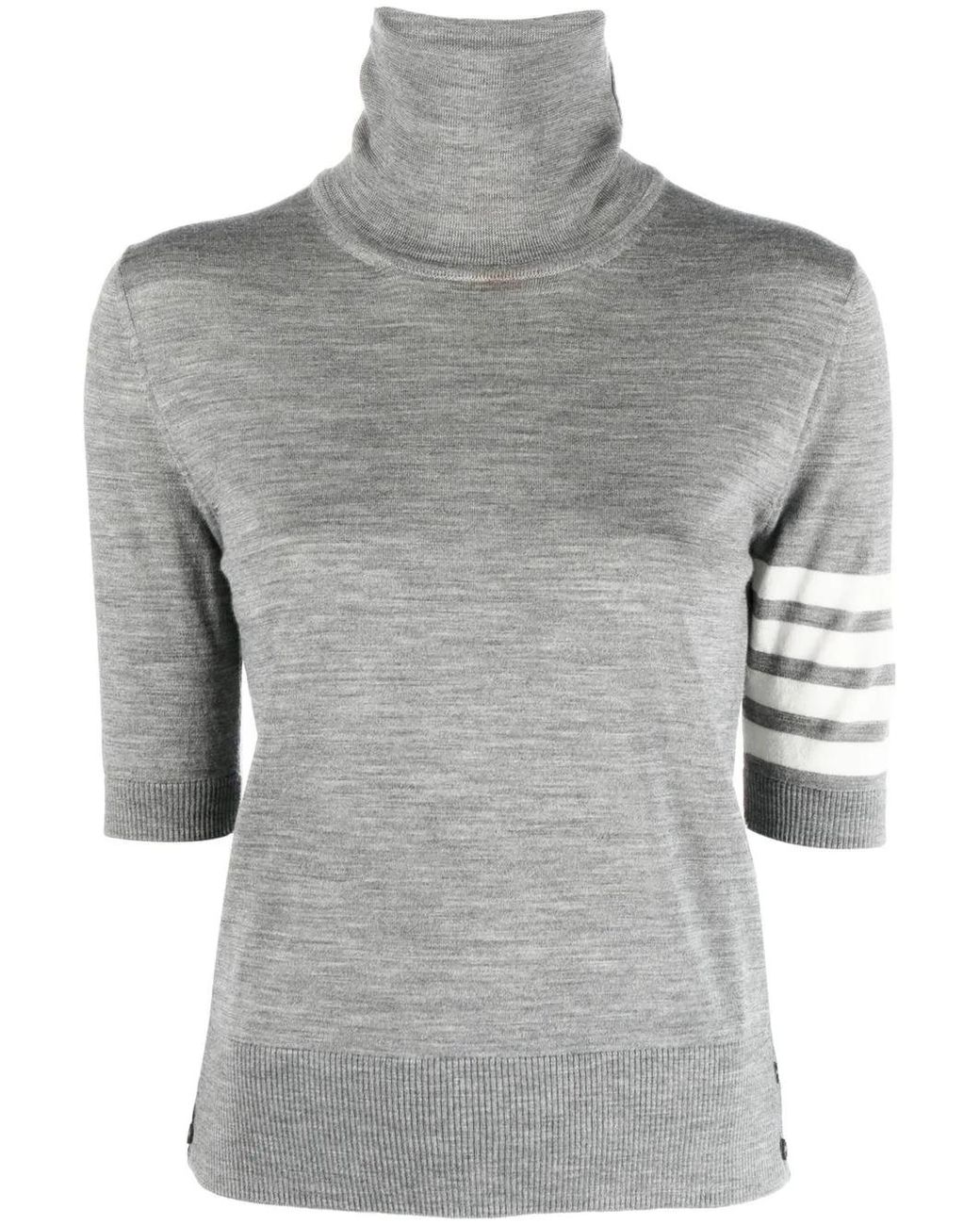 Thom Browne Gray 4 Bar Logo Sweater