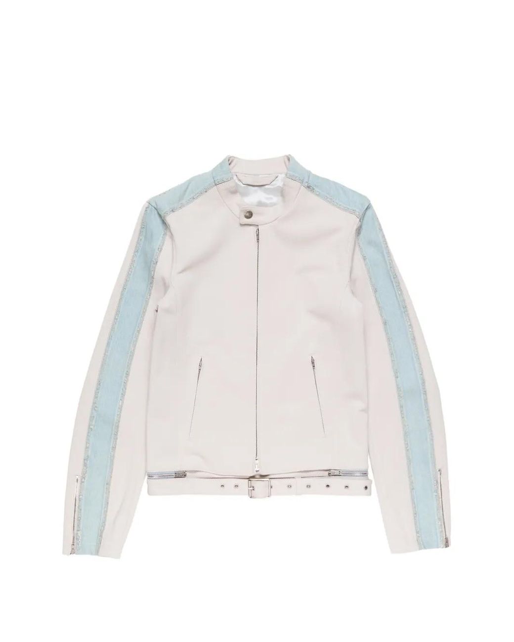 Acne White Denim-Panel Jacket for men