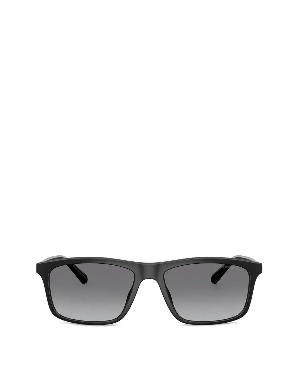 Emporio Armani Gray Rectangle-Frame Sunglasses for men