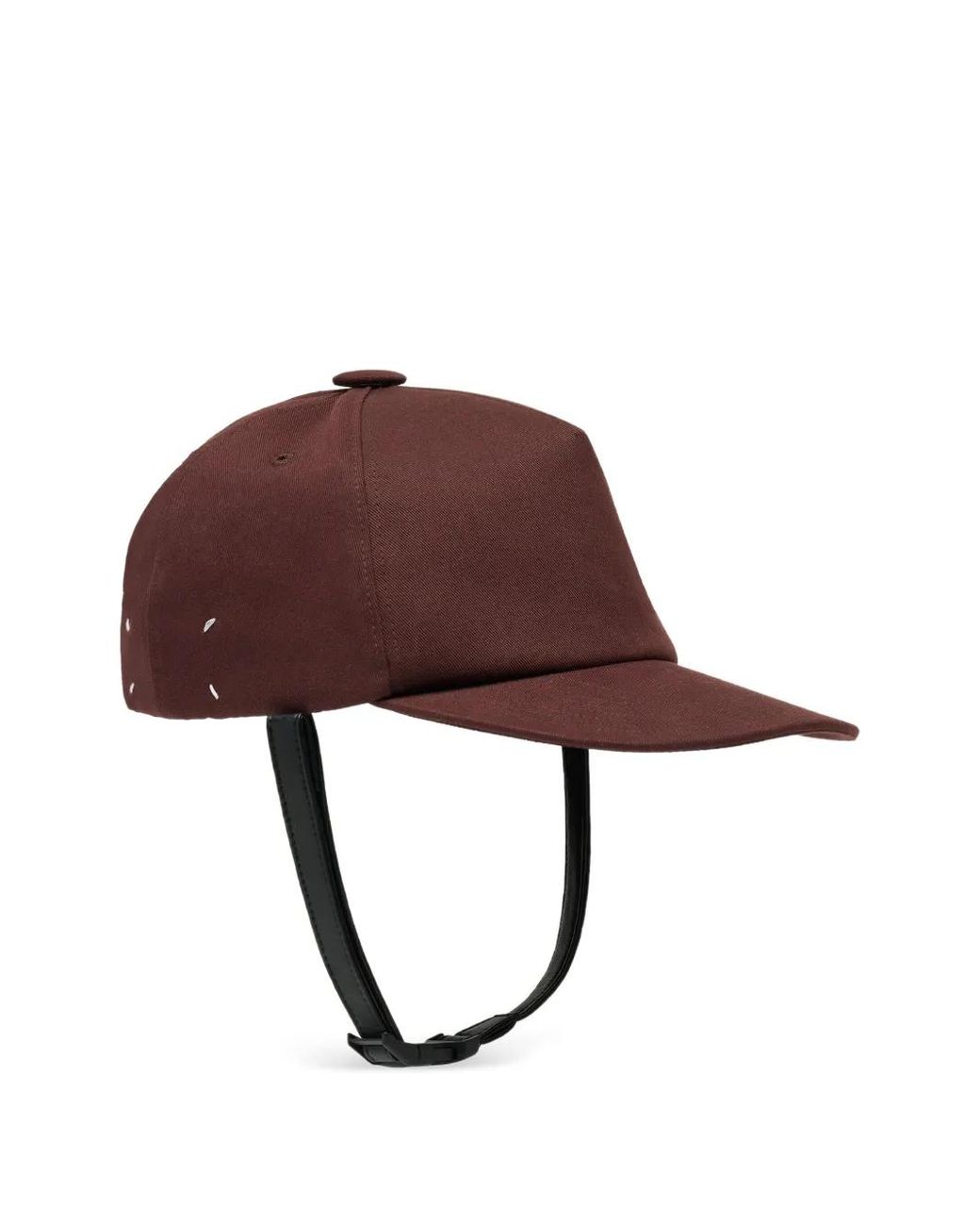 Maison Margiela Brown Strap-Detail Baseball Cap Hat for men