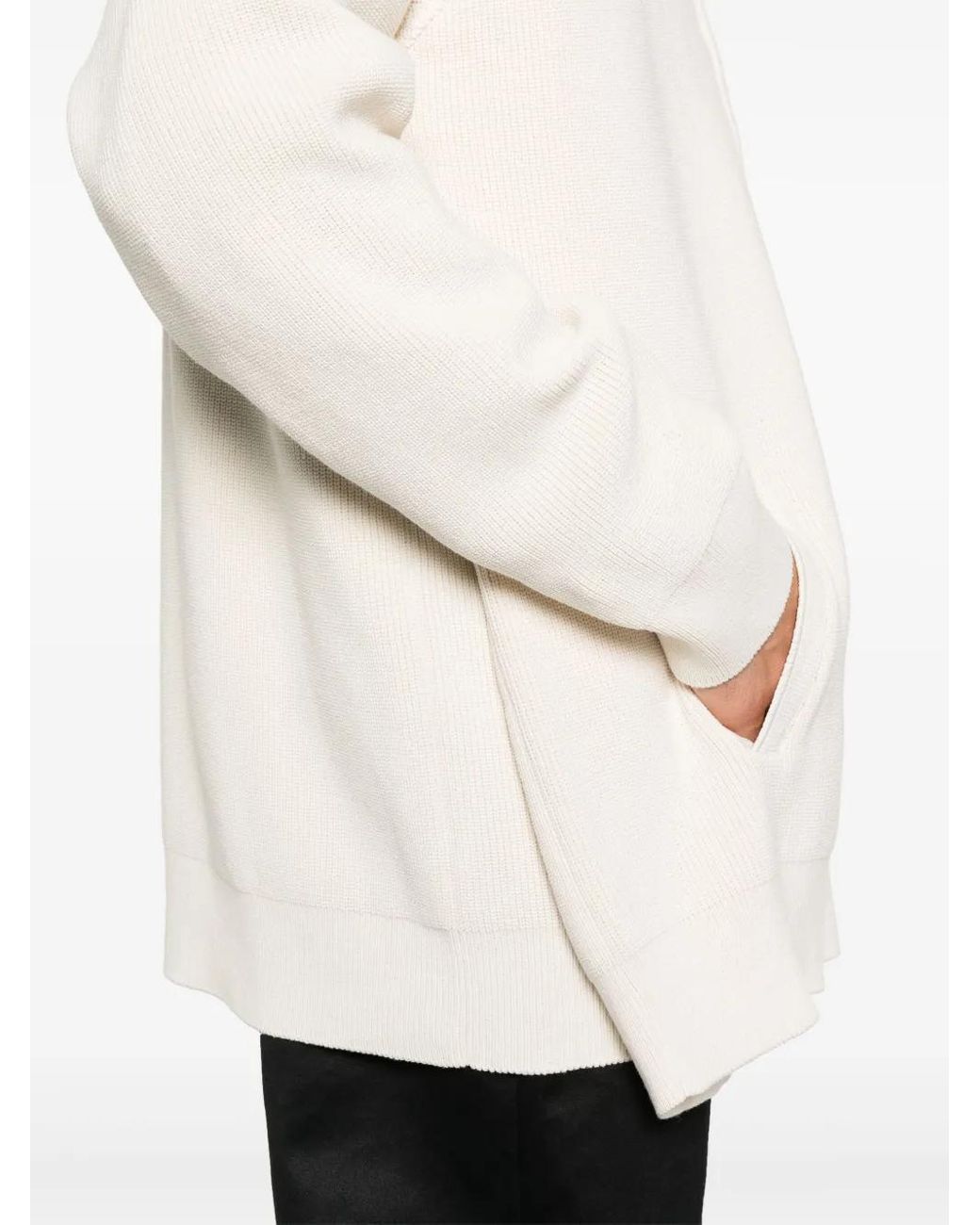 Balenciaga White Zip-Up Cardigan