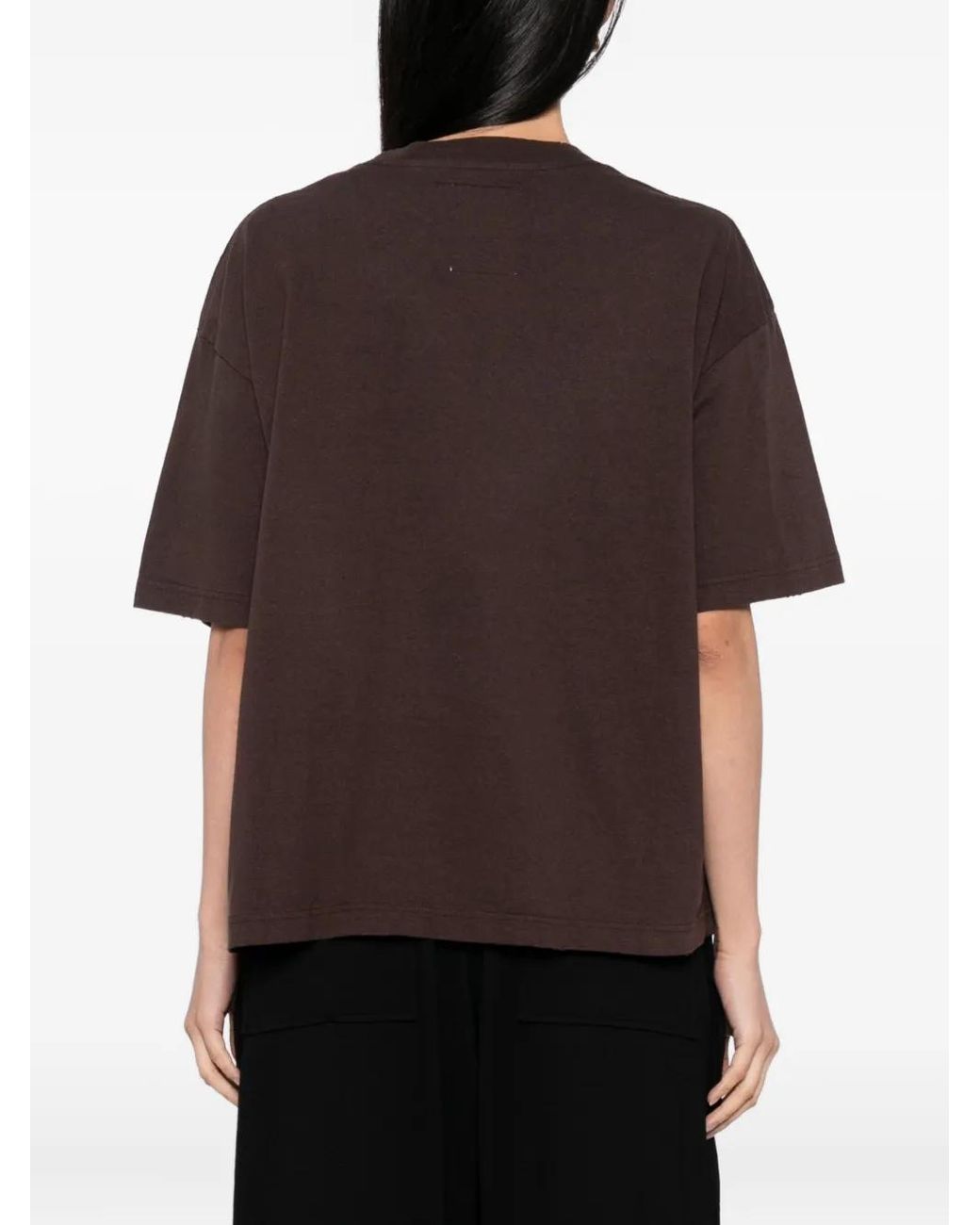 Maison Mihara Yasuhiro Brown Graphic-Print T-Shirt