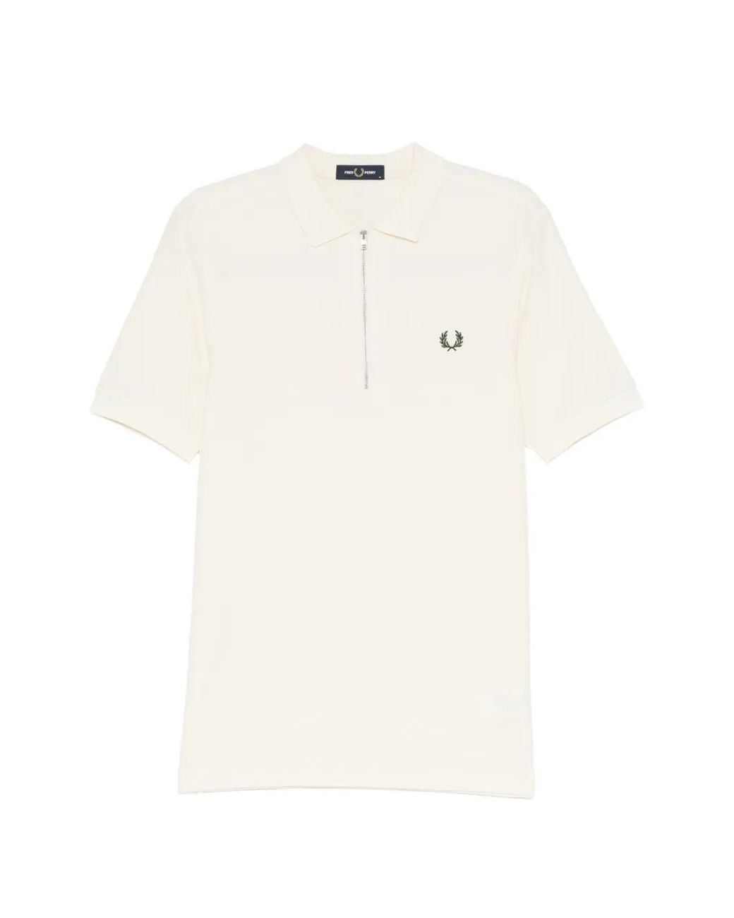 Fred Perry White Crepe Pique Polo Shirt for men