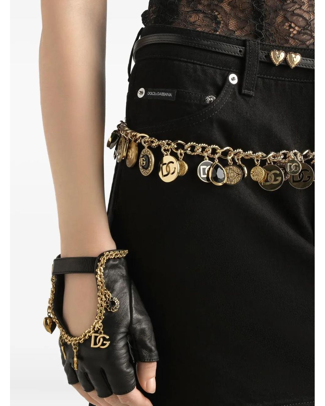 Dolce & Gabbana Black Denim Mini Skirt
