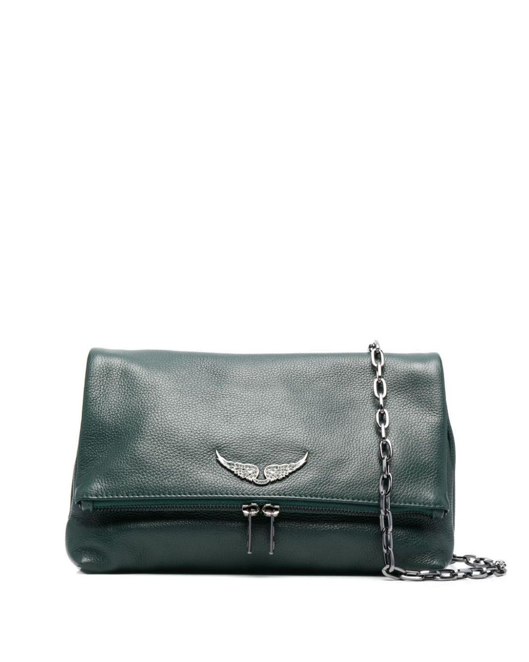 Zadig & Voltaire Rocky Grainedleather Shoulder Bag in Gray Lyst