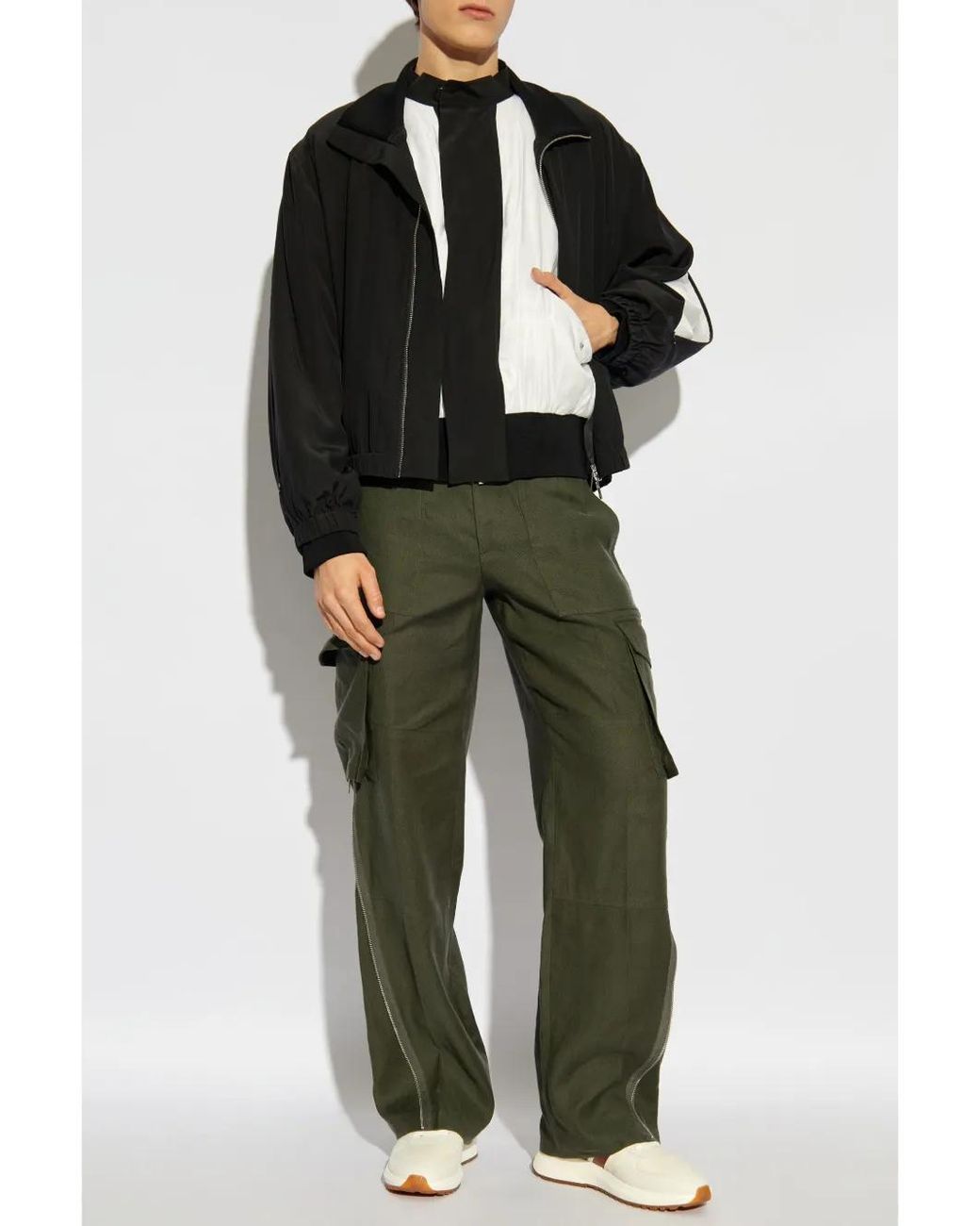 Helmut Lang Black Zip-Up Reversible Bomber Jacket for men