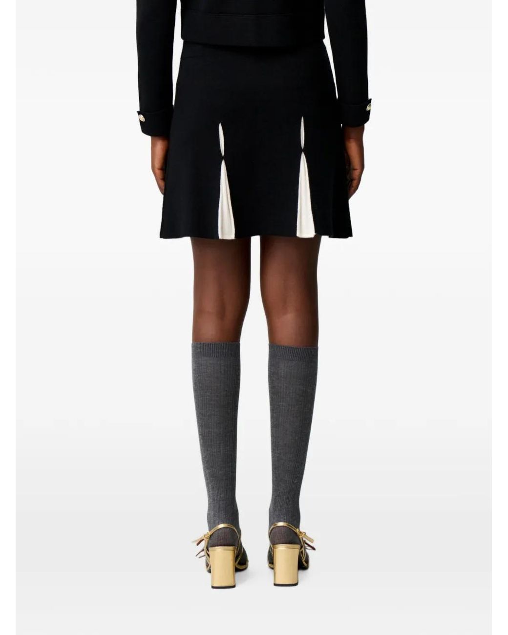 Claudie Pierlot Black Short Knitted Skirt